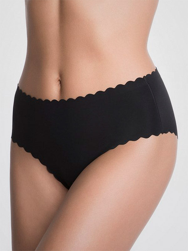 Julimex Seamless Laser-cut Briefs Shellie Maxi Black