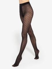 Gatta Patterned Tights Arabesca 01 40 Den Black