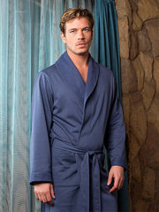Belmanetti vyriškas chalatas su bambuko pluoštu "Trinity Fleece Indigo"