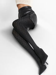 Marilyn Patterned Tights Allure B01 60 Den Black