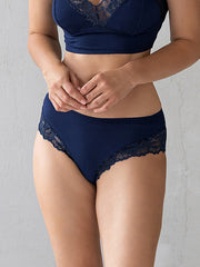 Lega Viscose Panties with Lace Adele Dark Blue
