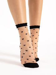 Fiore raštuotos kojinaitės "Iris 20 Den Nude - Black"