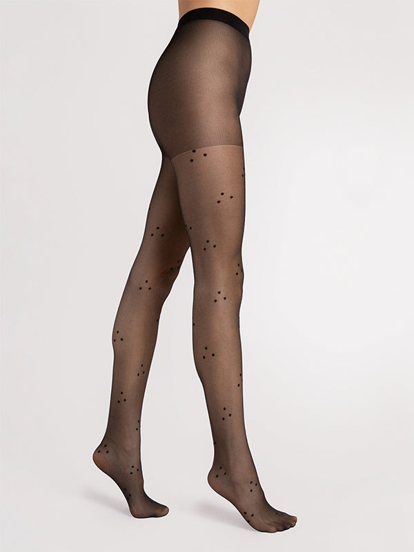 Fiore колготки с узором "Charlene 15 Den Black"