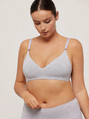 Ysabel Mora medvilninė liemenėlė be lankelių "Natalia Grey Melange"