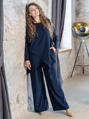 Lega Asymmetric Tunic Naomi Navy