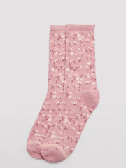Ysabel Mora medvilninės kojinės "Nora Pink - Rose"