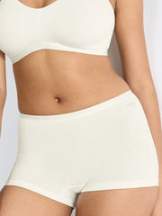 Sloggi 3 organinės medvilnės kelnaičių šortukų komplektas "Go Daily Silk White"