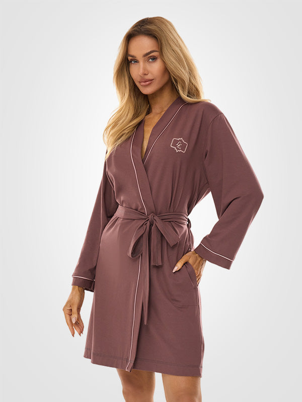 L&L вискозный халат "Darcy Plum"