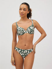 Ysabel Mora bikini maudymosi kostiumėlis formuotais kaušeliais "Cory Moss - Beige Floral Print"