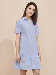 Atella вискозное платье "Harper Light Blue Stripes"