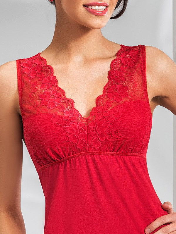 Donna вискозная ночная сорочка "Kristina Red"