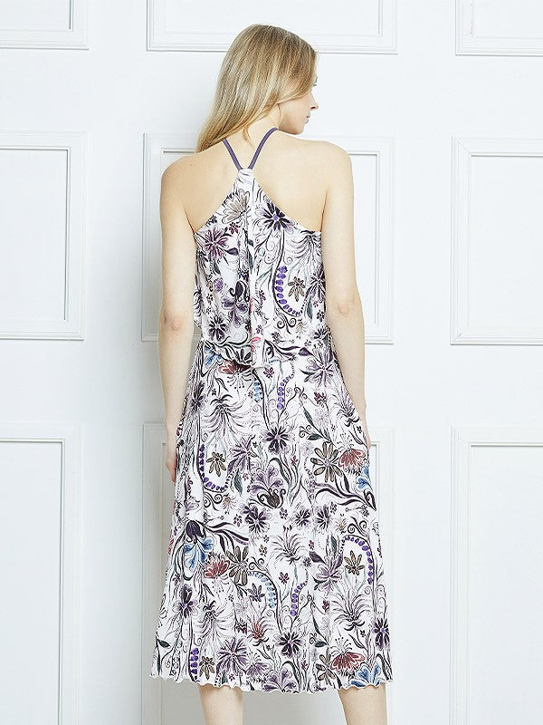 Lega viskozinė suknelė "Samantha Velvet Flower Print"
