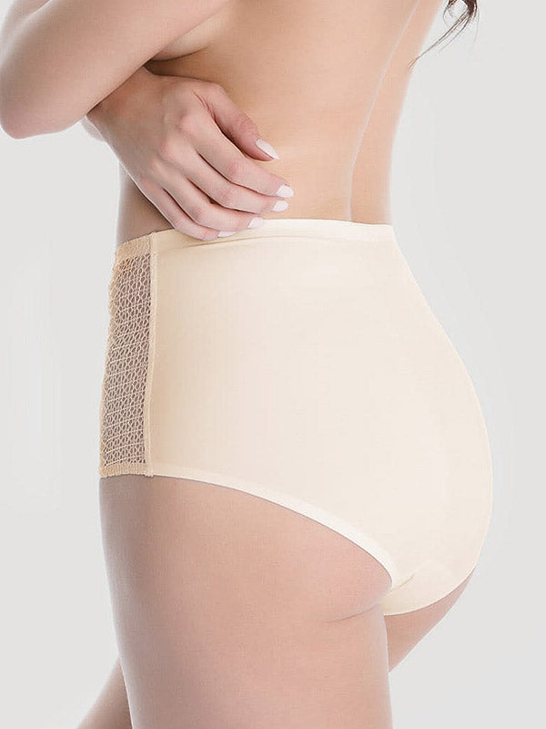 Julimex Laser-cut High-waisted Panty Opal Nude