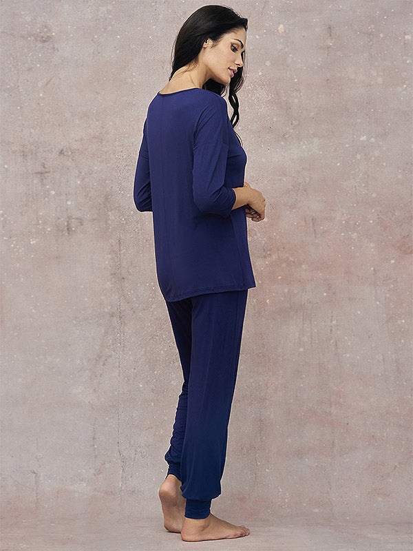 Lega Viscose Pajamas Amina Dark Blue