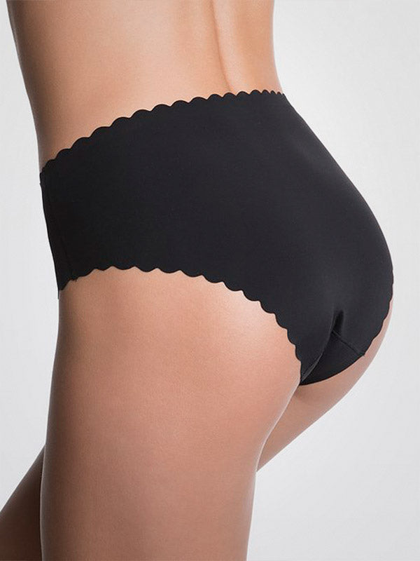Julimex Seamless Laser-cut Briefs Shellie Maxi Black