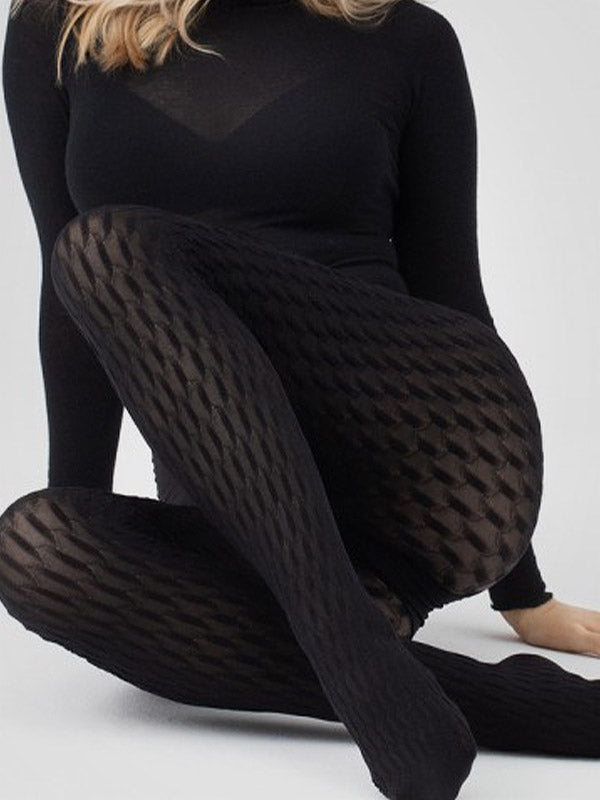 Fiore Patterned Tights Stereo 40 Den Black