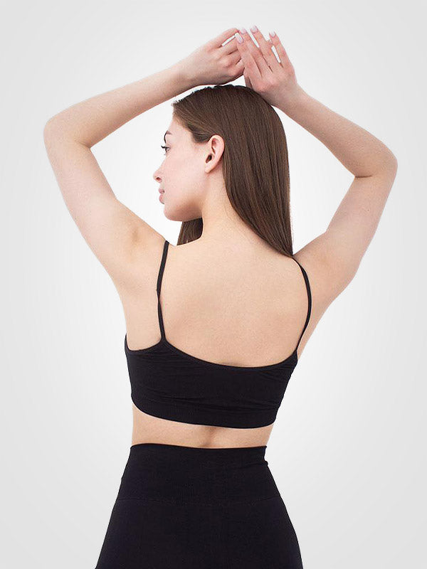 Giulia Soft Microfibre Bra Cami Black