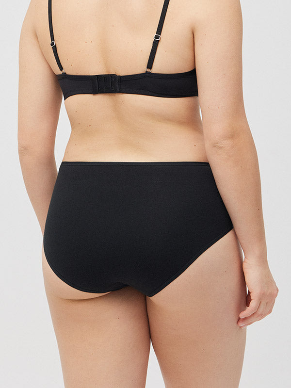 Ysabel Mora High-waisted Cotton Briefs Regina Black