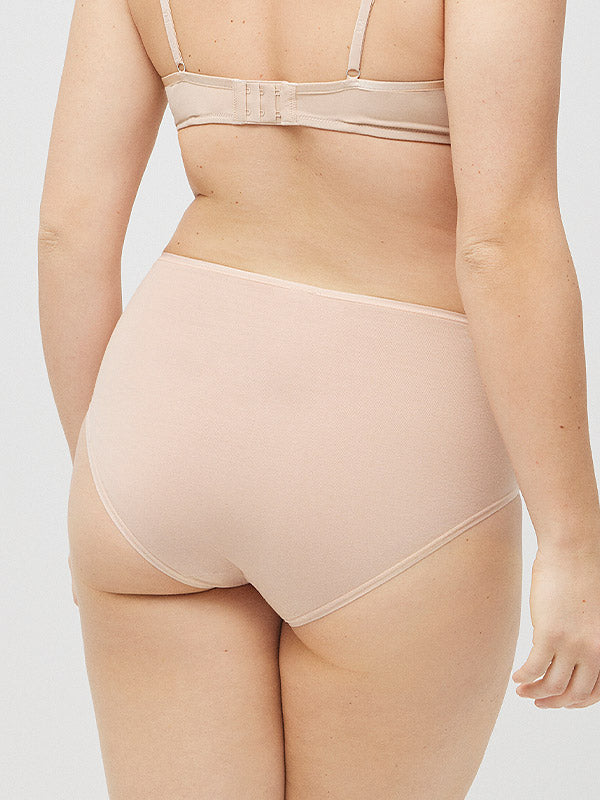 Ysabel Mora High-waisted Cotton Briefs Regina Nude