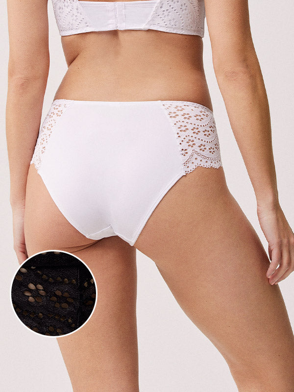Ysabel Mora High-waisted Panty With Lace Telma Black