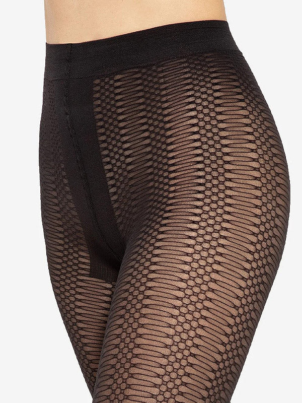 Gatta Patterned Tights Arabesca 02 40 Den Black