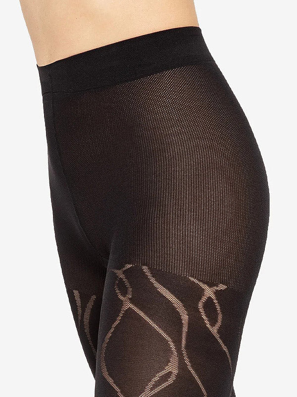 Gatta Patterned Tights Savage 01 50 Den Black