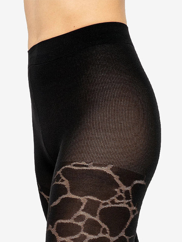 Gatta Patterned Tights Savage 02 50 Den Black