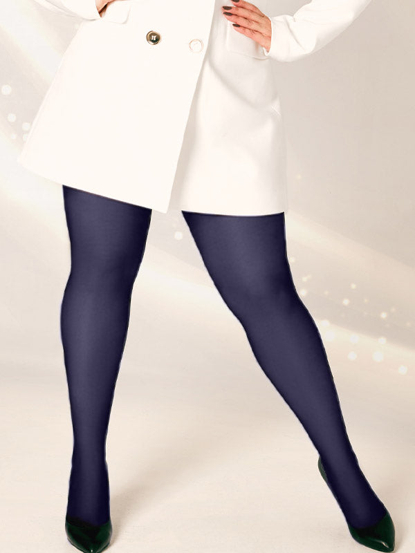 Giulia колготки из 3D микрофибры для большого размера "Positive Micro 70 Den Deep Navy"