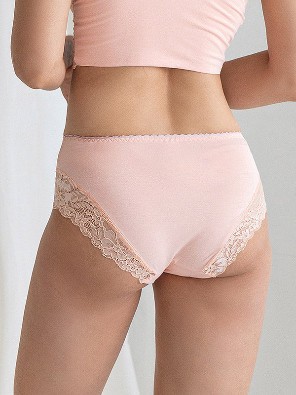 Lega Viscose Panties with Lace Adele Cream