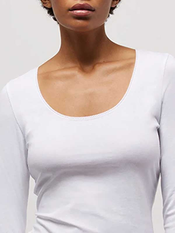 Ysabel Mora Cotton Undershirt Bianca White