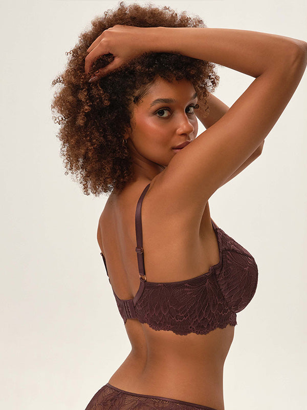 Esotiq Sheer Underwired Bra Olive 4 Choco