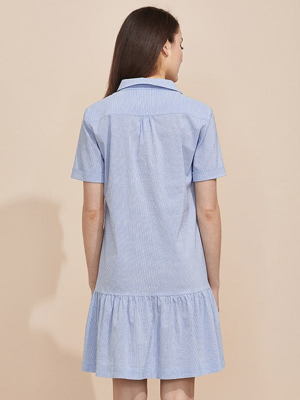 Atella вискозное платье "Harper Light Blue Stripes"