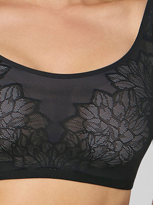 Triumph Innovative Lacey Non-wired Bra Fit Smart P EX Black