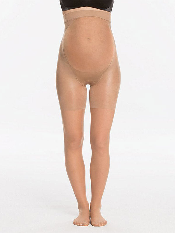 Spanx Smoothing Maternity Tights Mama Mid-Thigh Sheer 20 Den Nude