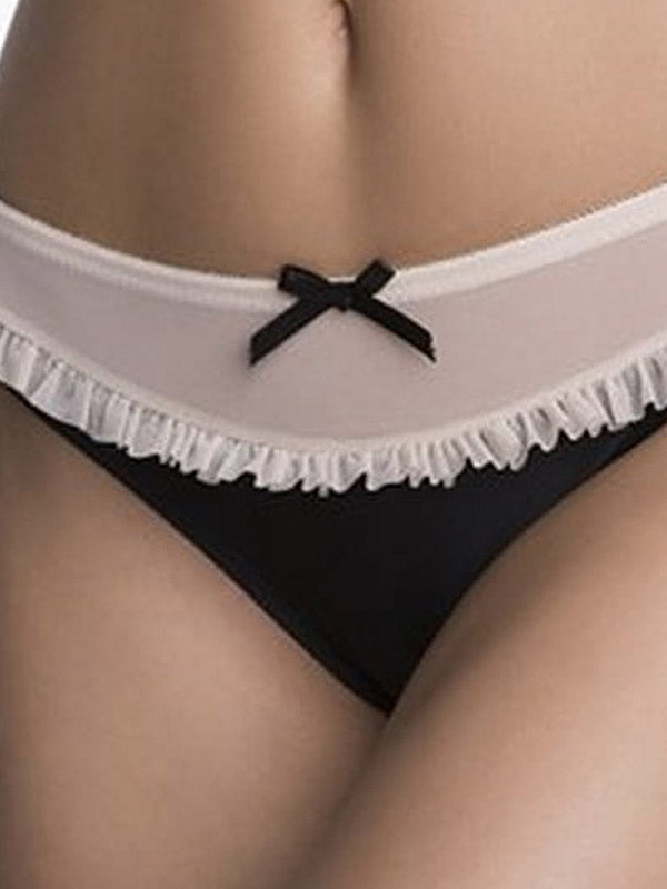 Julimex Panty with Ruffles Madam Black - Nude