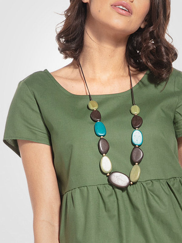 Tessita Cotton Dress Adrika Green