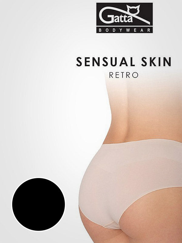 Gatta бесшовные трусики из микрофибры "Sensual Skin Retro Black"