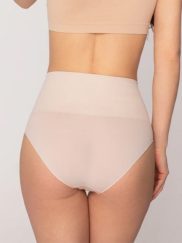 Gatta Бесшовные трусики с высокой талией из микрофибры "Sensual Skin Correct Nude"