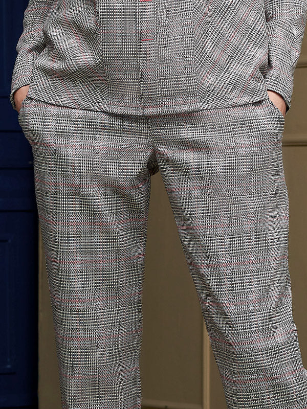 Lega tiesaus kirpimo kelnės "Lina Multicolor Tweed"