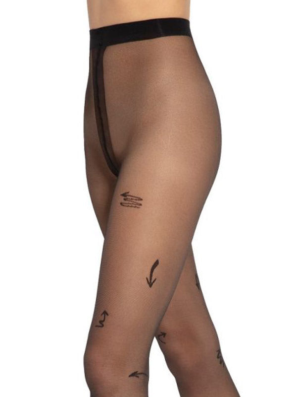 Gatta Patterned Tights Arrow 01 20 Den Black