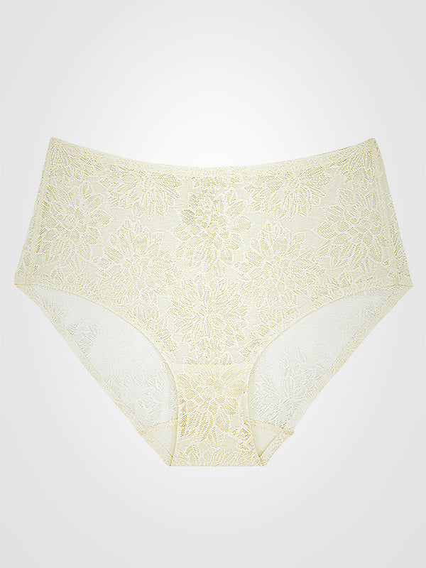 Triumph Lacey High-waisted Panties Fit Smart Maxi EX Ecru
