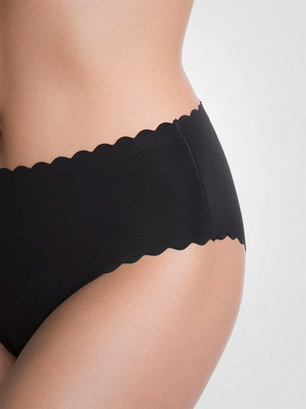Julimex Seamless Laser-cut Briefs Shellie Maxi Black