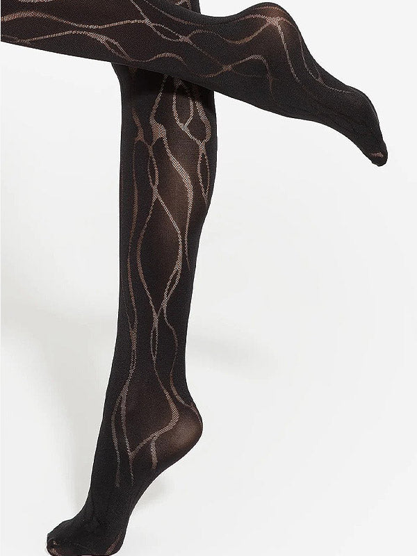 Gatta Patterned Tights Savage 01 50 Den Black