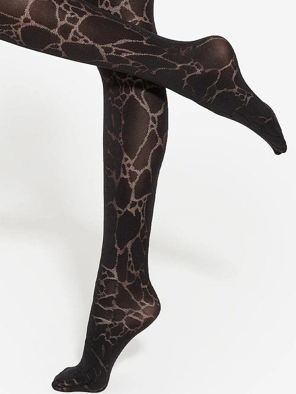 Gatta Patterned Tights Savage 02 50 Den Black