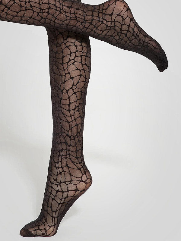 Gatta Patterned Tights Modern 06 40 Den Black