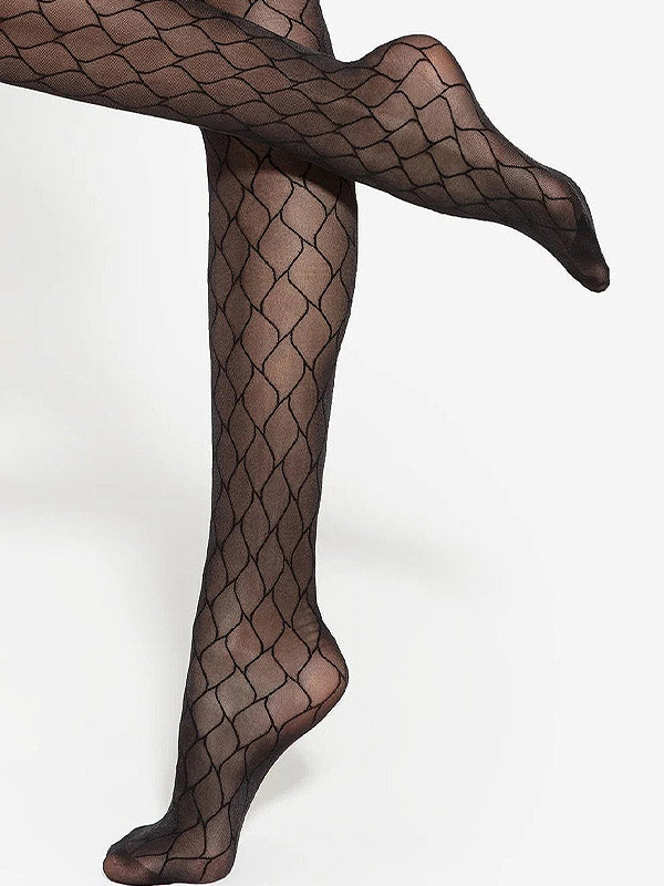 Gatta Patterned Tights Pasione 04 40 Den Black