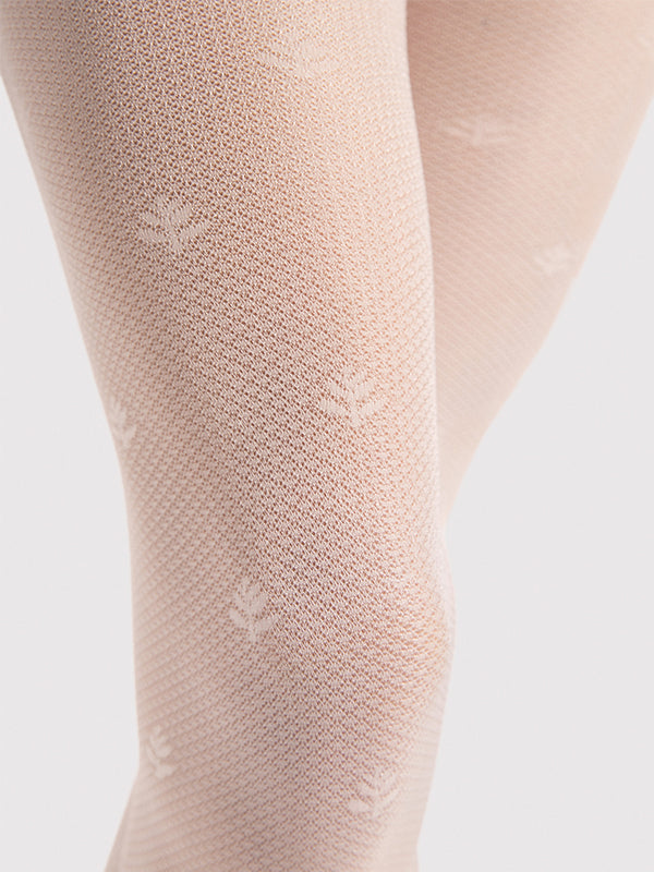 Fiore Patterned Tights Lea 30 Den Ecru