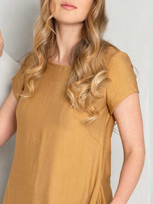 Lega Viscose Midi Dress Taylor Honey