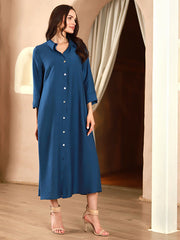 Lega viskozinė marškinių tipo midi suknelė "Junna Blue"