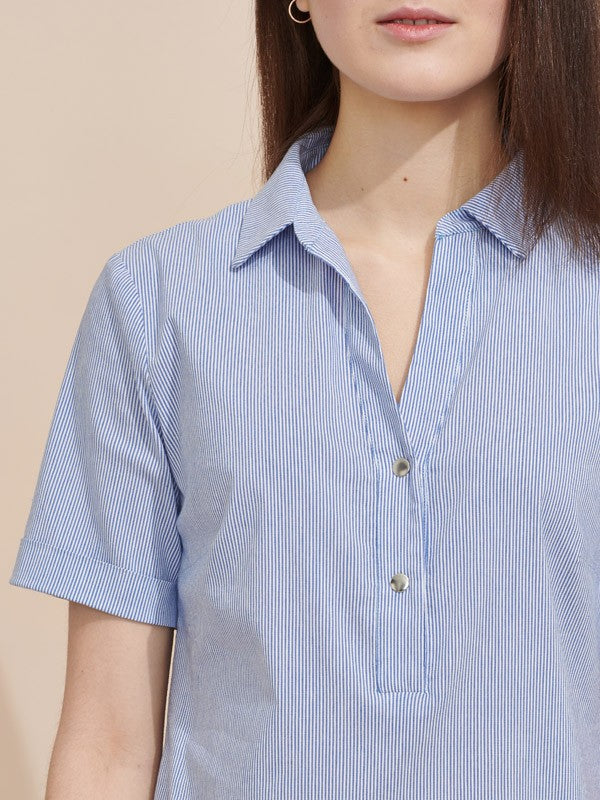 Atella вискозное платье "Harper Light Blue Stripes"